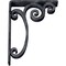 Ekena Millwork Avery Wrought Iron Bracket, (Triple center brace), Antiqued Pewter 2"W x 7 1/2"D x 10"H BKTM02X07X10TAVAPW - alternate 7